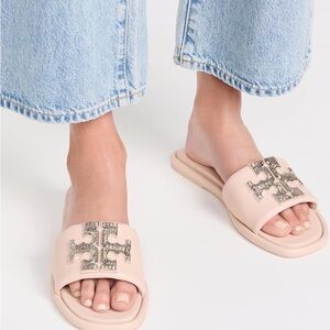 Tory Burch Women's Double T Deco Sport Slides